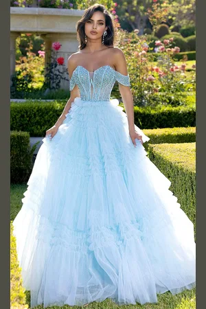 Portia and Scarlett PS25303 - Corset Bodice Beaded Ballgown
