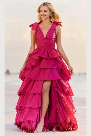Sherri Hill 56035 - Bow Draped Ballgown