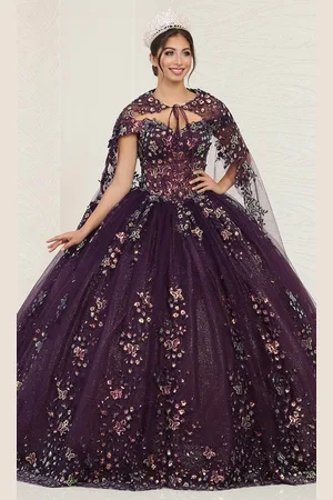 May Queen LK252 - Embellished Butterfly Ballgown