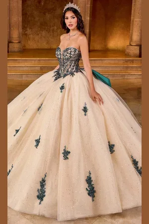 Rachel Allan Bridal RQ1152 - Rhinestone Embellished Strapless Ballgown