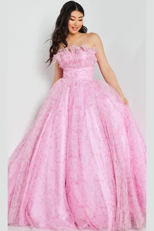 JOVANI 26209 - Strapless Ruffles Prom Dress