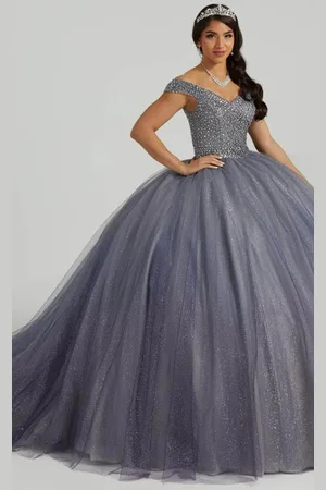 Fiesta Gowns 56475 - Ombre-Designed Rhinestone Dress