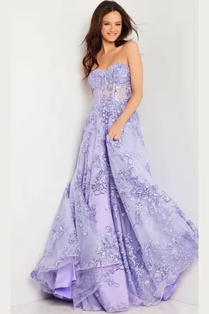 JOVANI 26223 - Floral Illusion Ballgown