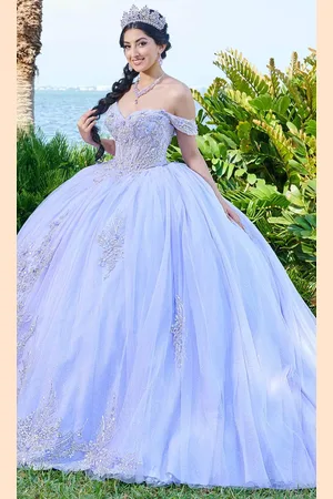 Fiesta Gowns 56493 - Sequin Embellished Off-Shoulder Ballgown