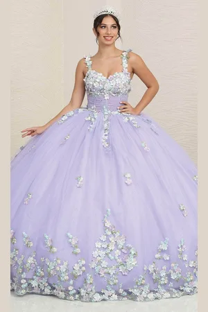 May Queen LK249 - Floral Detail Ballgown