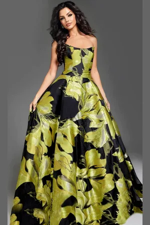 JOVANI 42435 - Scoop Neck Strapless Prom Gown
