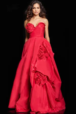 JOVANI 37266 - Strapless Ruffle Ballgown
