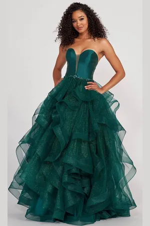 Colette for Mon Cheri CL2006 - Strapless Ruffled Skirt Evening Gown