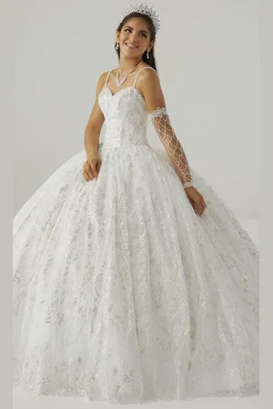 Fiesta Gowns 56437 Sleeveless Floral Glitter Gown