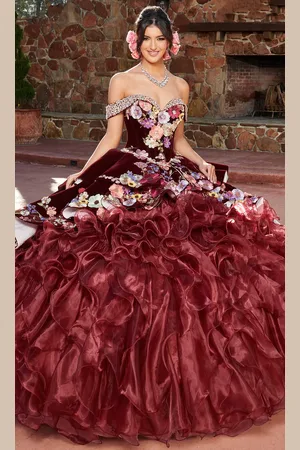 Rachel Allan RQ3111 - Ornate Velvet Quinceanera Ballgown