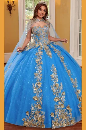 Rachel Allan RQ1111 - Sweetheart Quinceanera Ballgown with Cape