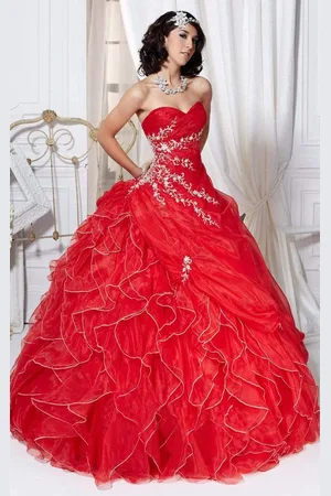Tiffany & Co. 56219 Strapless Vine Detailed Ballgown