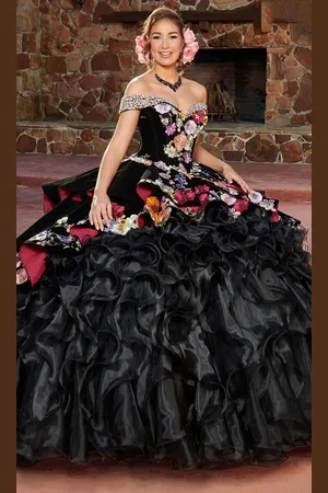 Rachel Allan RQ3111 - Ornate Velvet Quinceanera Ballgown