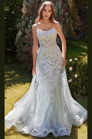 Andrea and Leo A1235 - Leaf Beaded Appliqued Evening Dress