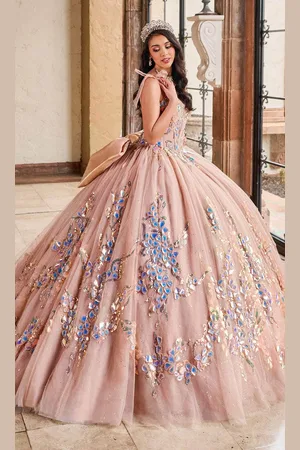 Rachel Allan Bridal RQ2203 - Floral Embellished Sleeveless Ballgown