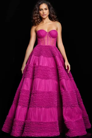 JOVANI 37157 - Sweetheart Bustier Evening Gown