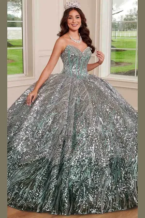 Rachel Allan RQ3121 - Sequin Tulle Quinceanera Ballgown