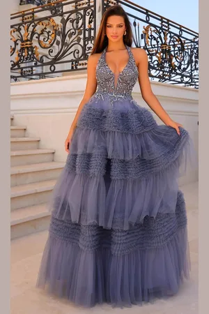Clarisse 811030 - Halter Tiered Ballgown