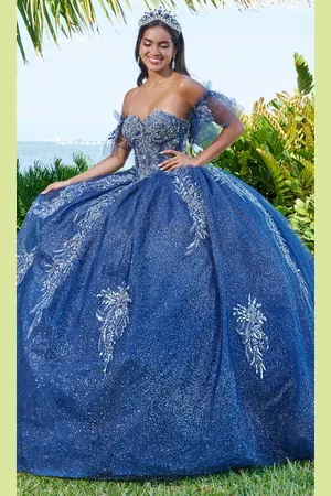 Fiesta Gowns 56495 - Beaded Sequin Lace Strapless Ballgown