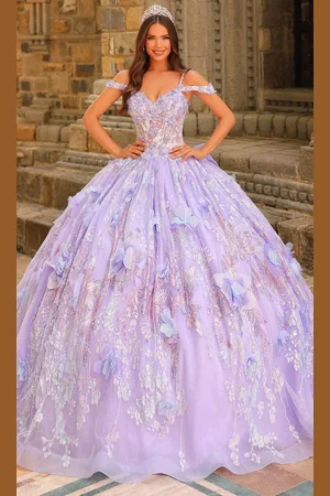 Amarra 54232 - Sweetheart Floral Glittered Ballgown