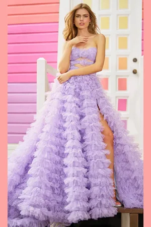 Sherri Hill 55981 - Tiered Keyhole Prom Dress