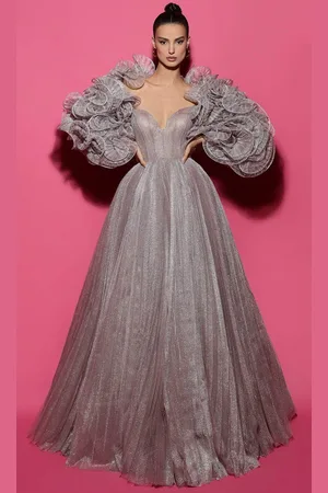 TARIK EDIZ 53193 - Ruffle Bolero Jacket