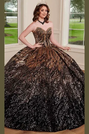 Rachel Allan RQ3121 - Sequin Tulle Quinceanera Ballgown
