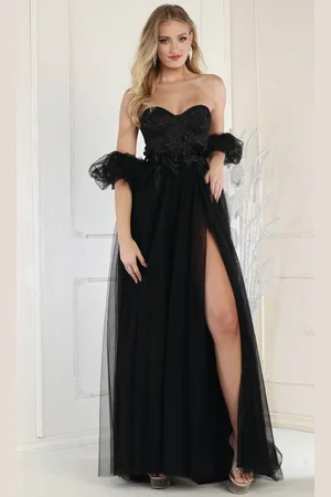 May Queen MQ1961 - Embellished Strapless Ballgown