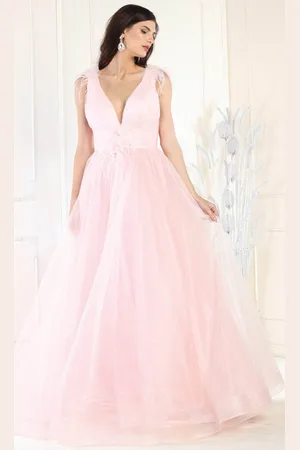 May Queen RQ7929 - Open Back Evening Gown