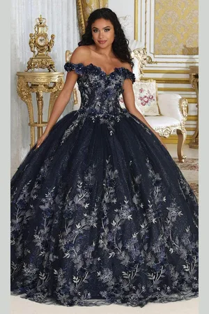 May Queen LK215 - Floral Embroidered Ballgown