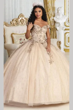May Queen LK222 - 3D Floral Ballgown