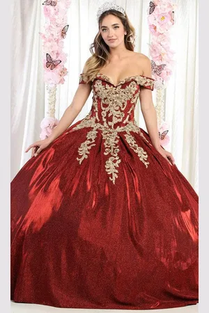 May Queen LK155 - Sweetheart Off-Shoulder Ballgown