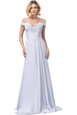 Dancing Queen Bridal 137 Embellished Off-Shoulder A-line Gown