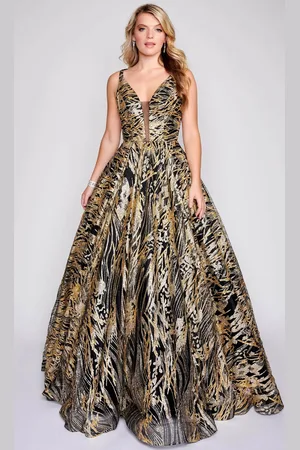 Nina Canacci 8209 - Crisscross Back Ballgown