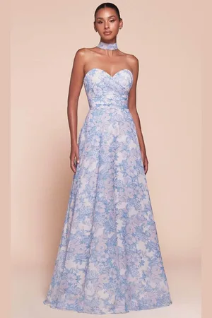 Ladivine 7443 - Floral Sweetheart Evening Dress