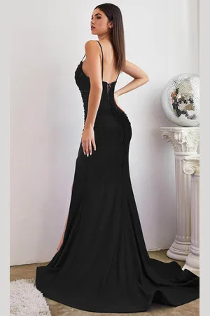 Cinderella Divine CD888 - Sweetheart High Slit Prom Dress