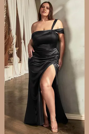 Ladivine CD327C - Cold Shoulder Sheath Evening Dress