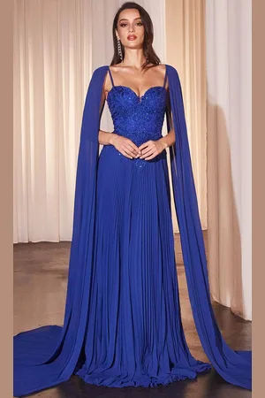 Ladivine CJ937 - Sweetheart Accordion Pleated Prom Dress