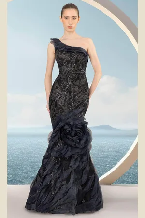 Janique 2509 - One Shoulder Embellished Evening Dress