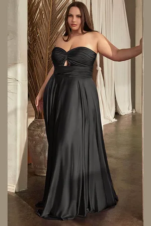 Ladivine 7496C - Sweetheart Knotted Evening Gown