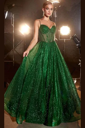 Ladivine CD832 - Sleeveless Sheer Corset Ballgown