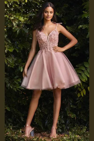 Ladivine CD0188 - Corset Applique Tulle and Lace Prom Dress