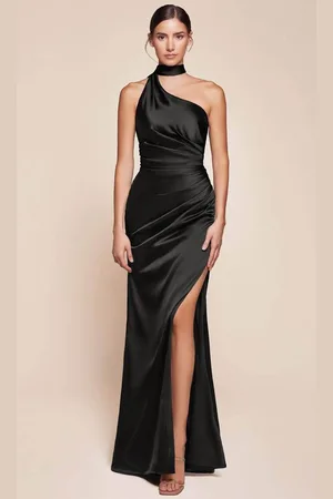 Cinderella Divine 7454 - Fitted One Shoulder Long Gown