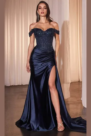 Ladivine CD803 - Sequin Appliqued Sweetheart Prom Dress