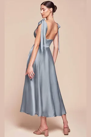 Cinderella Divine 7499 - Tea Length A-Line Dress