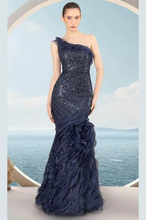 Janique 3509 - Rosette Ornate Evening Dress