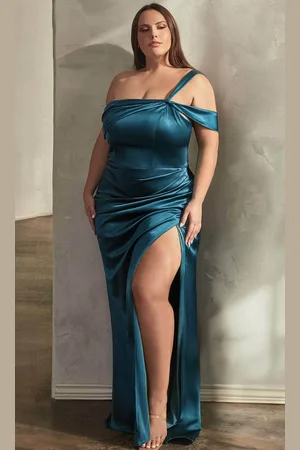 Cinderella Divine CD327C - Cold Shoulder Sheath Gown for Evening Dress