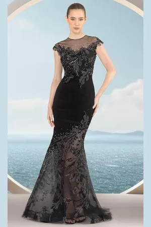 Janique 2508 - Illusion Jewel Evening Dress