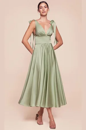 Cinderella Divine 7499 - Tea Length A-Line Dress
