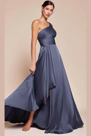 Cinderella Divine 7450 - Asymmetrical Hem Long Gown